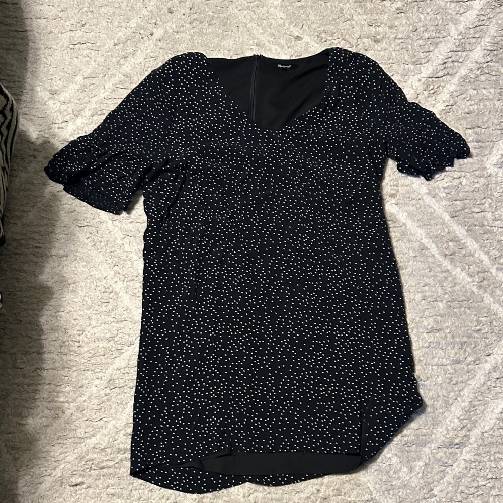 Madewell Black polka dot dress